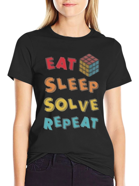 Eat Sleep Solve Repeat T-Shirt - Puzzle Solver Tee