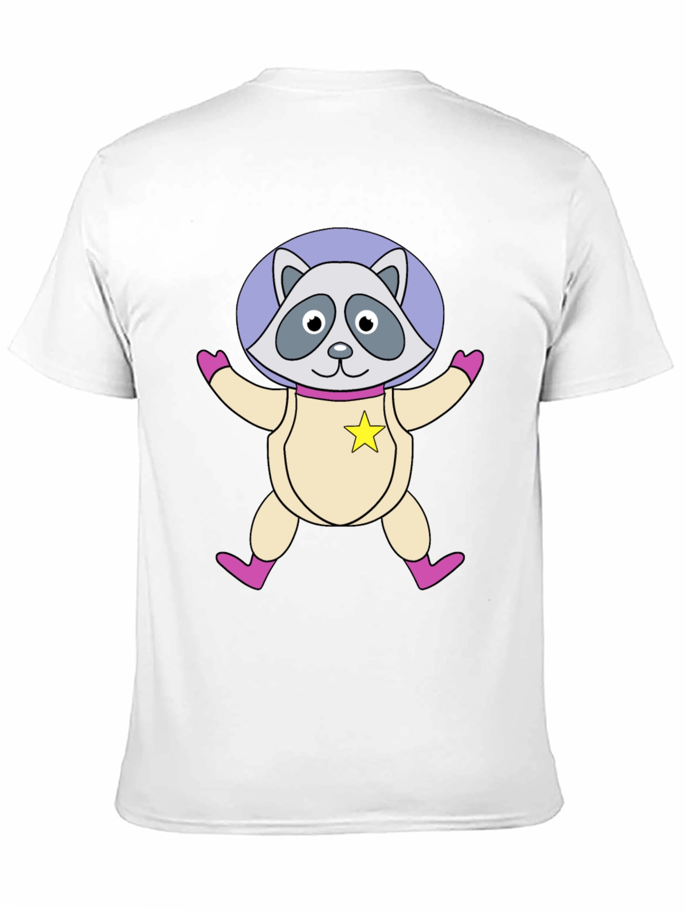 Astronaut Raccoon Black T-Shirt