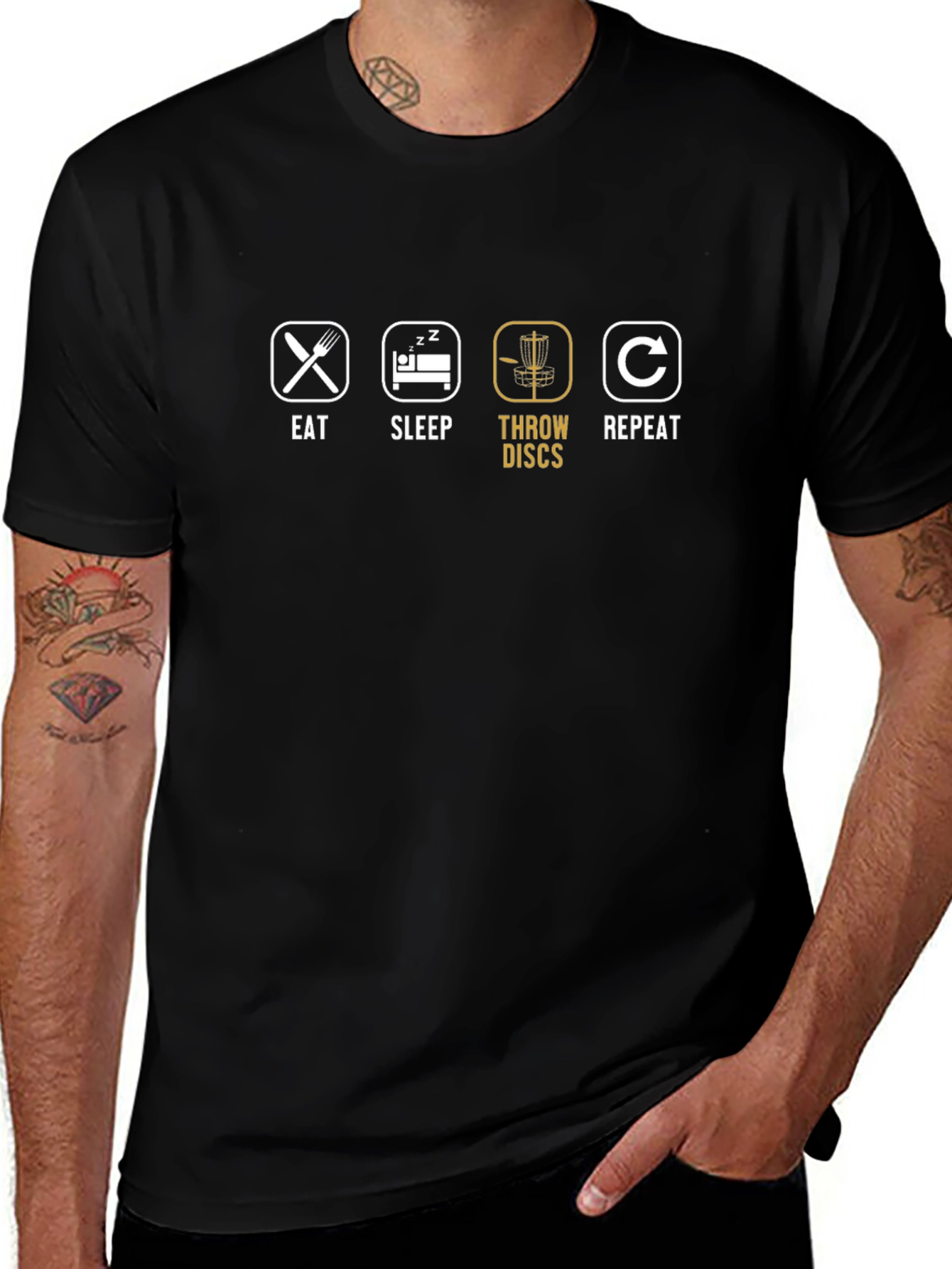 Eat Sleep Throw Discs Repeat T-Shirt